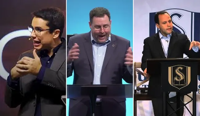 Tres de los oradores de LEGADO: Dr. Raphael Abdala, presidente de la Convención Bautista Brasileña (predicó en portugués); Dr. Elijah Brown, texano y CEO de la Alianza Mundial Bautista (Anglo parlante); y Dr. Edgar Aponte, pastor dominicano y profesor del Seminario South Easthern (hispano hablante).